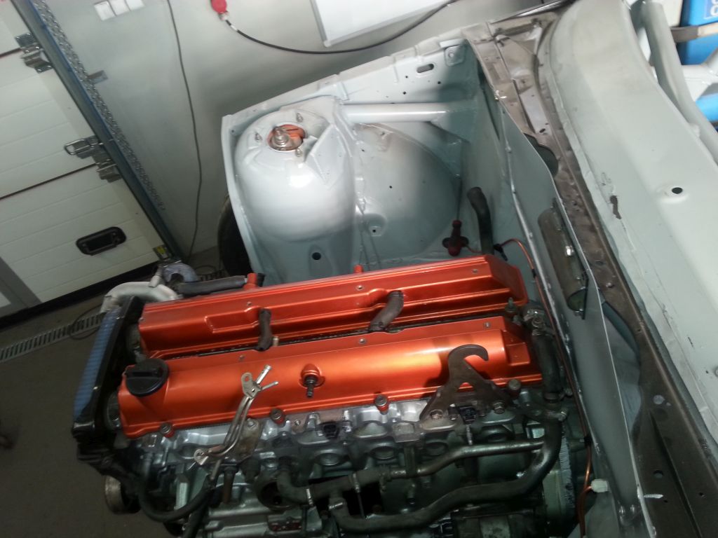 położenie silnika 1JZ 2JZ przy grodzi BMW E36 E46