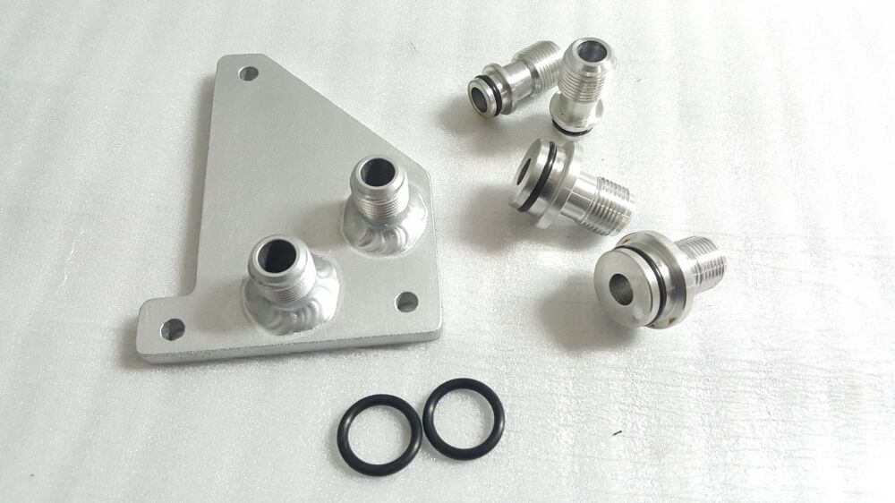 M60/M62/S62 Oil filter adapter relocation / oil cooler AN10 swap E30